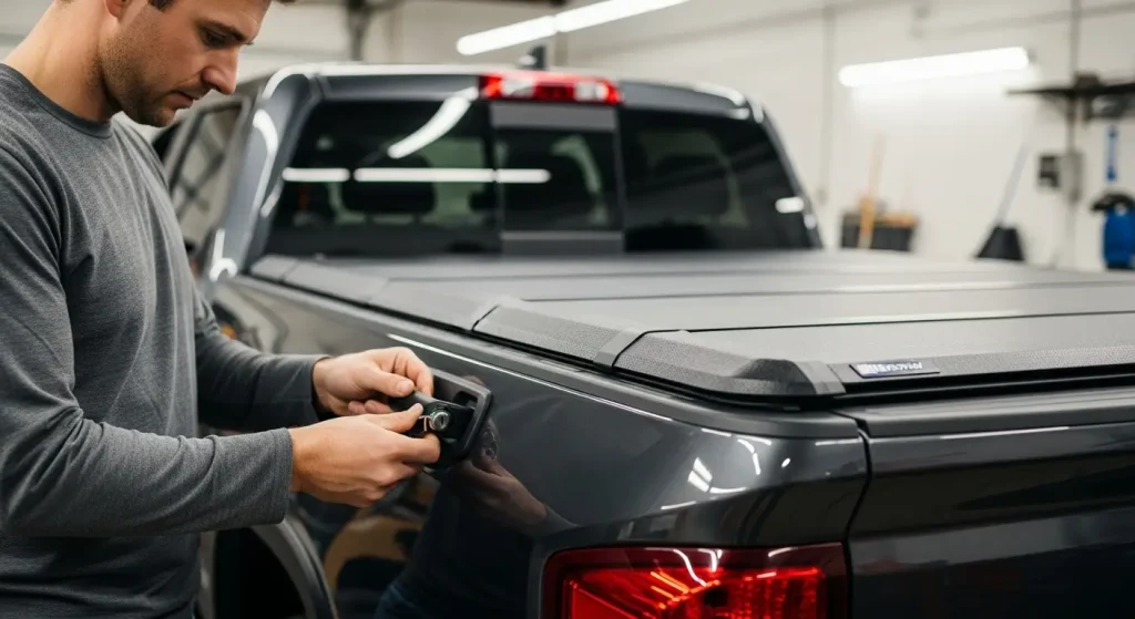 man locking tonneau covers
